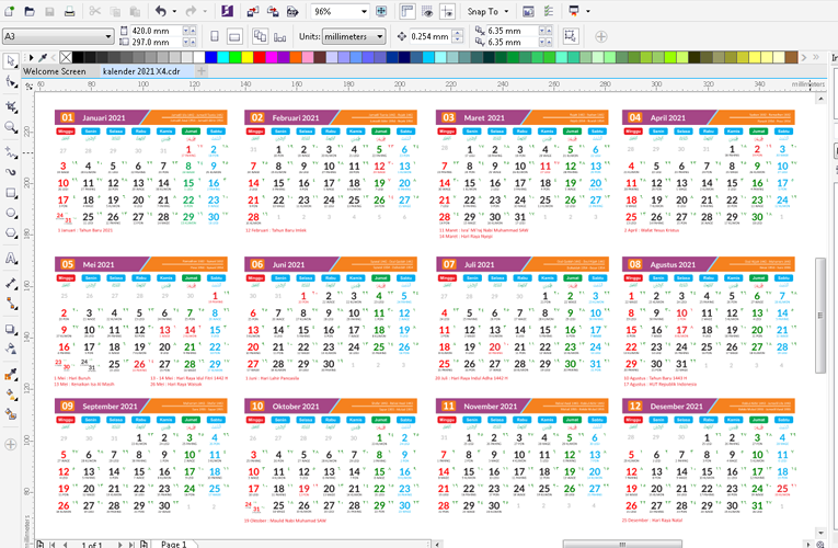 Download Vektor kalender